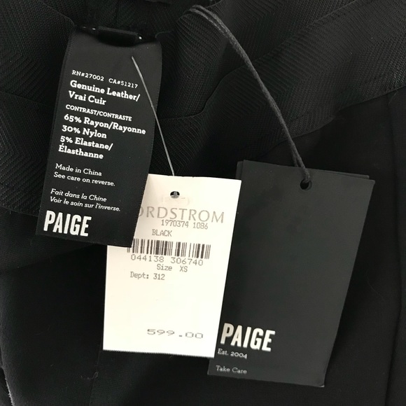 PAIGE GENUINE LEATHER HIGH WAIST PANTS - Picture 7 of 8